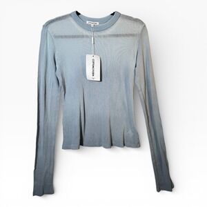 COTTON CITIZEN. NWT. Ombre Mesh Long Sleeve Top Size M